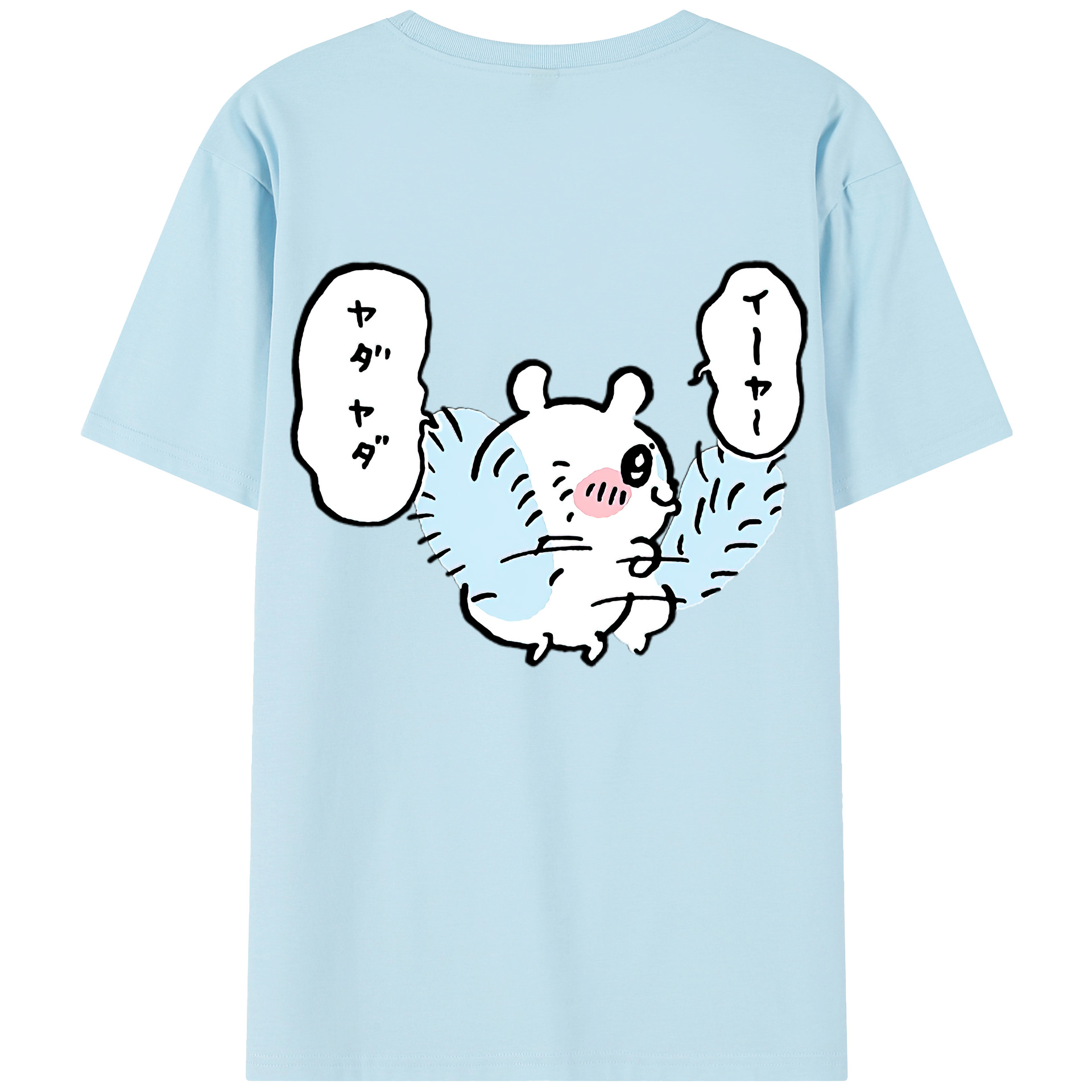 （画像用） ちいかわ モモンガ Chii-kawa Momonga 綿100％半袖Tシャツ（背面プリント）